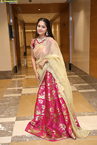 Jabili Jetta In Pink Half Saree