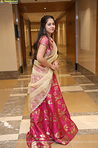 Jabili Jetta In Pink Half Saree