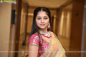 Jabili Jetta In Pink Half Saree