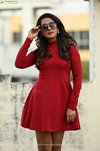 Preeti Sundar in Red Dress