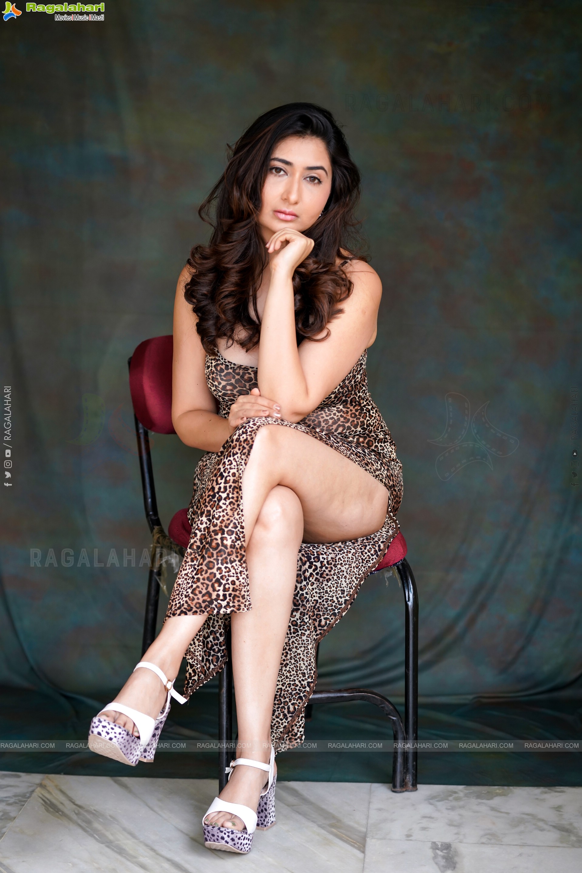 Harshada Patel in Leopard Print Slit Bodycon Dress, Exclusive Photoshoot