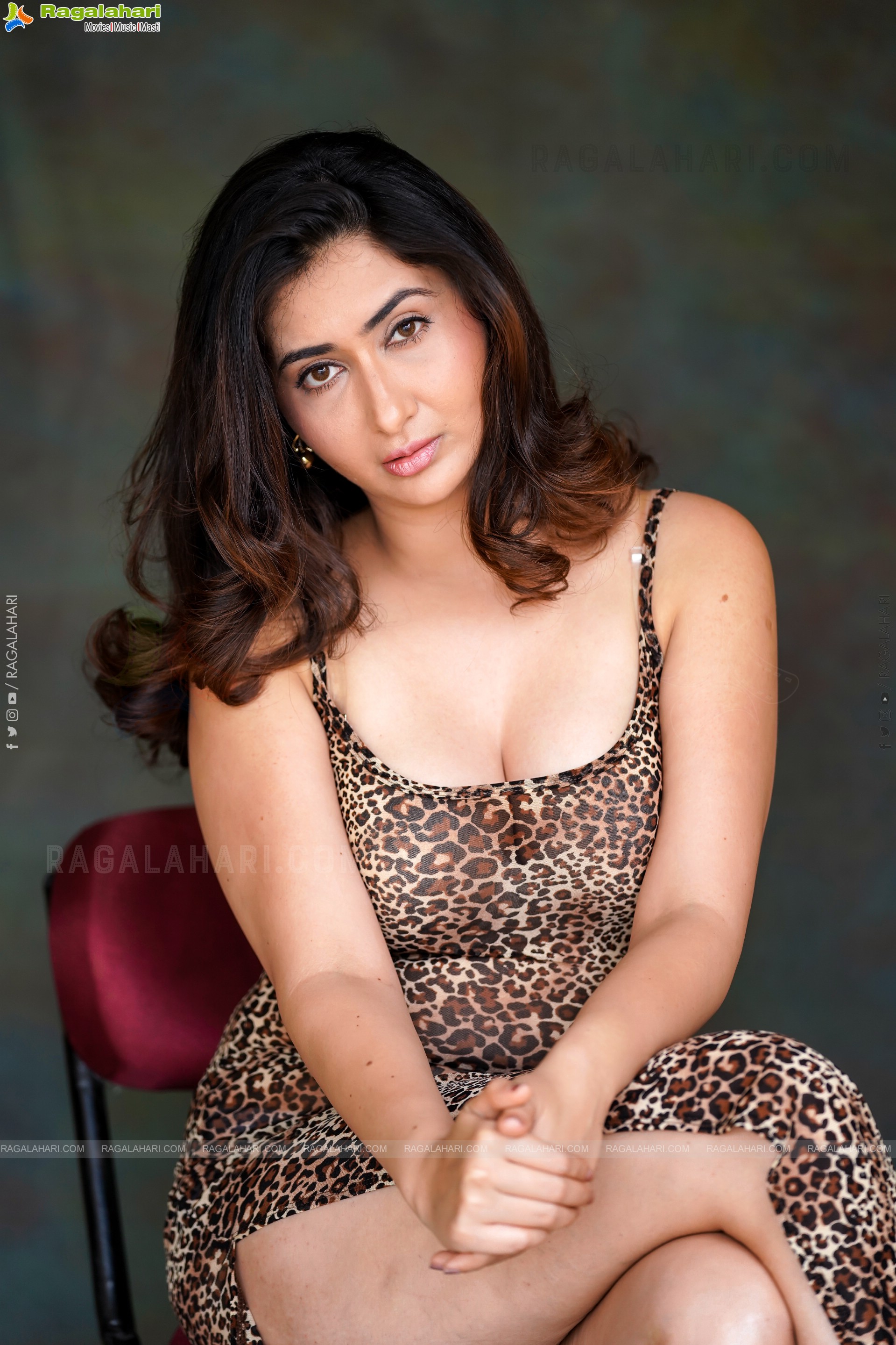 Harshada Patel in Leopard Print Slit Bodycon Dress, Exclusive Photoshoot