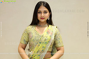 Jabili Jetta in Green Half Saree, HD Gallery