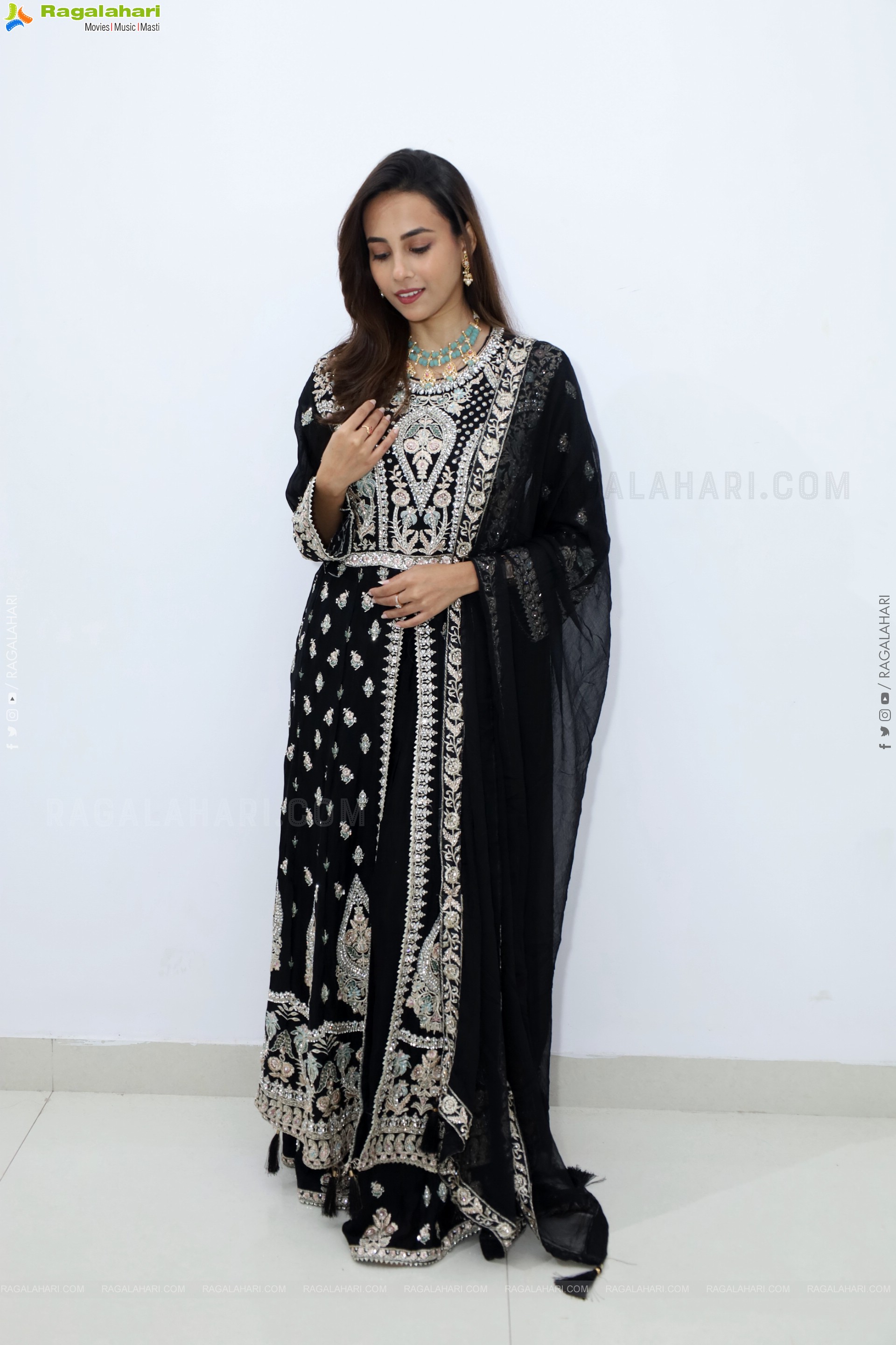 Nishat Shaik stills in Special Black Designer Dress, HD Gallery