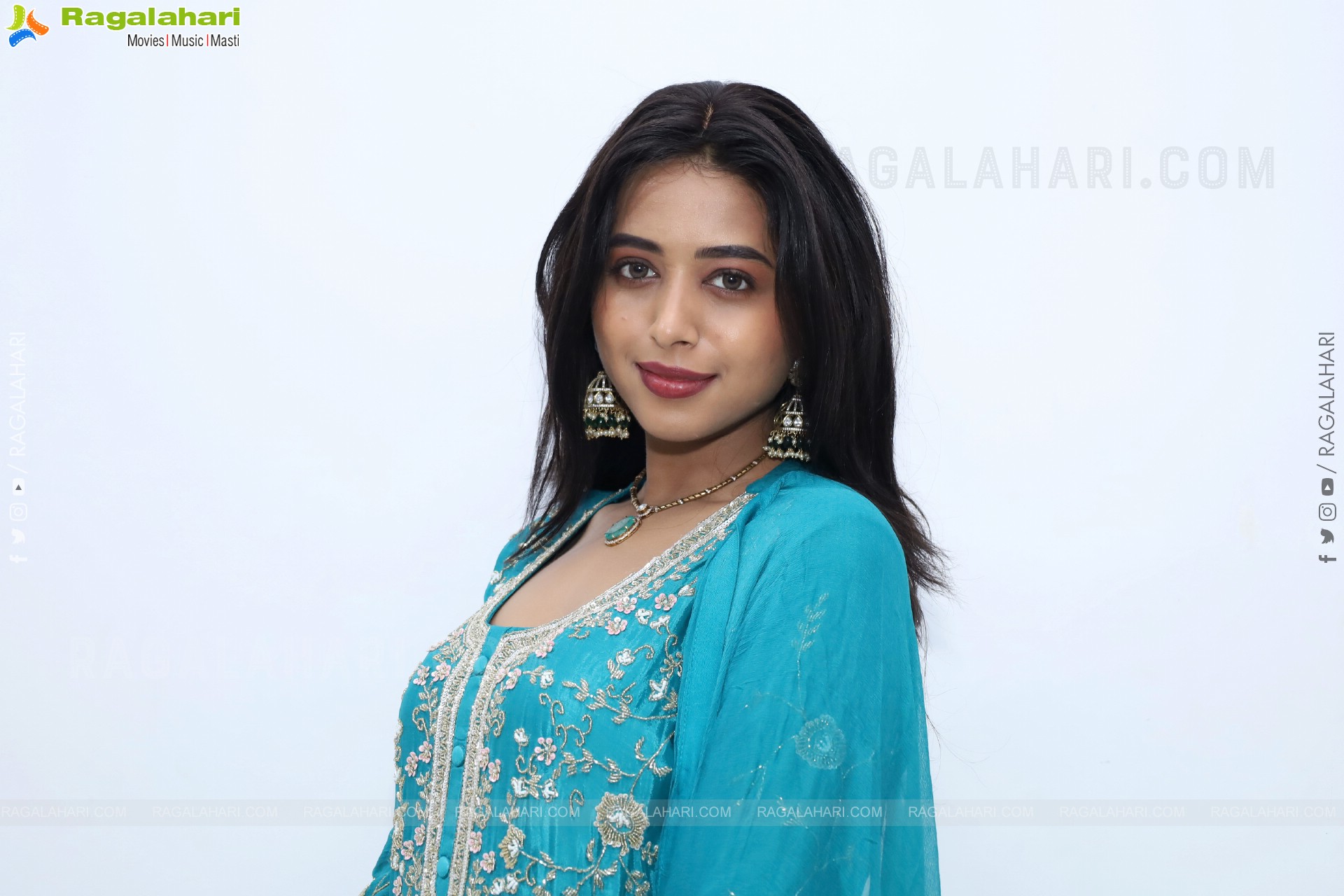 Rittika Chakraborty in Navy Blue Churidar, HD Gallery