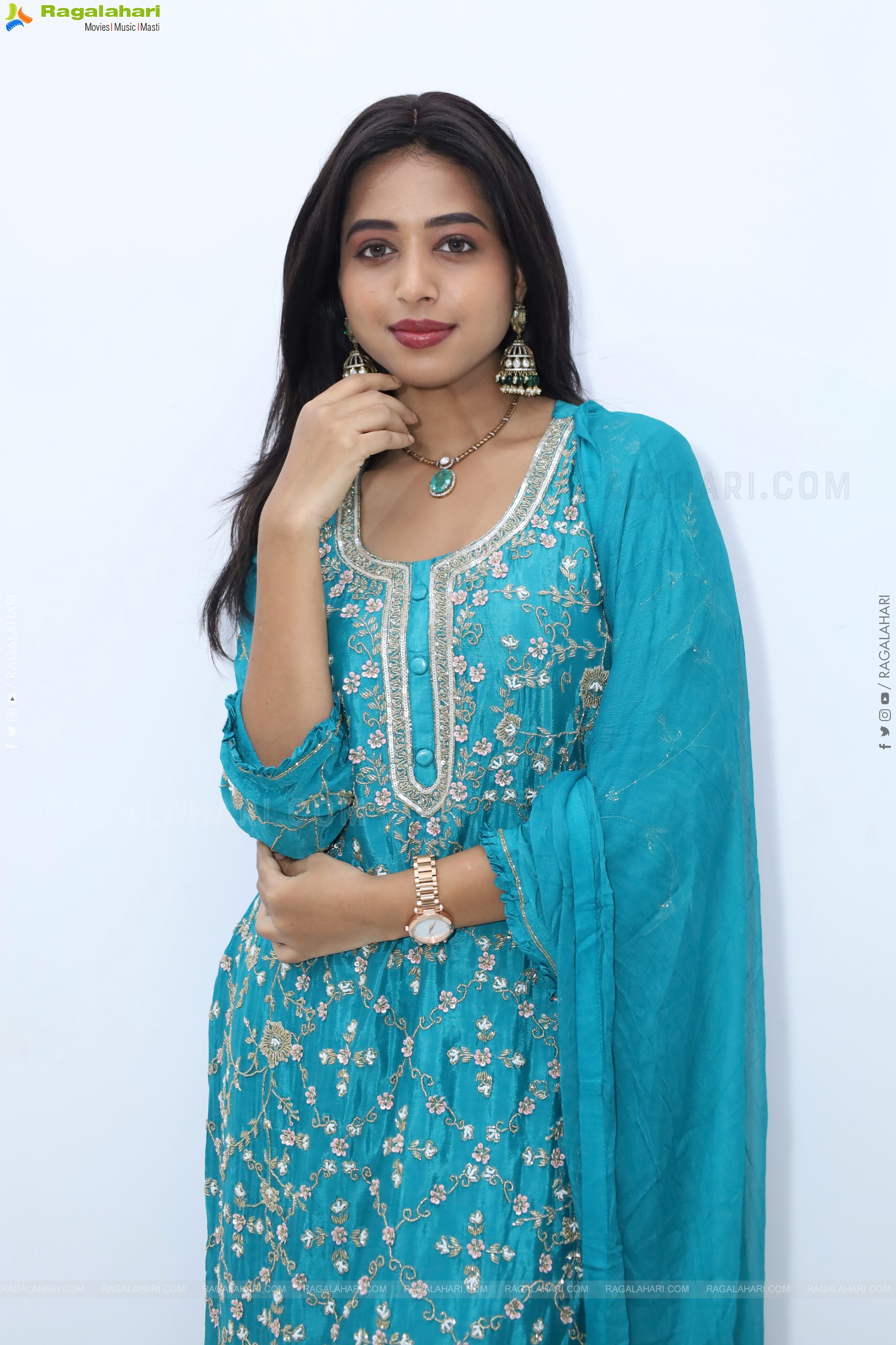 Rittika Chakraborty in Navy Blue Churidar, HD Gallery