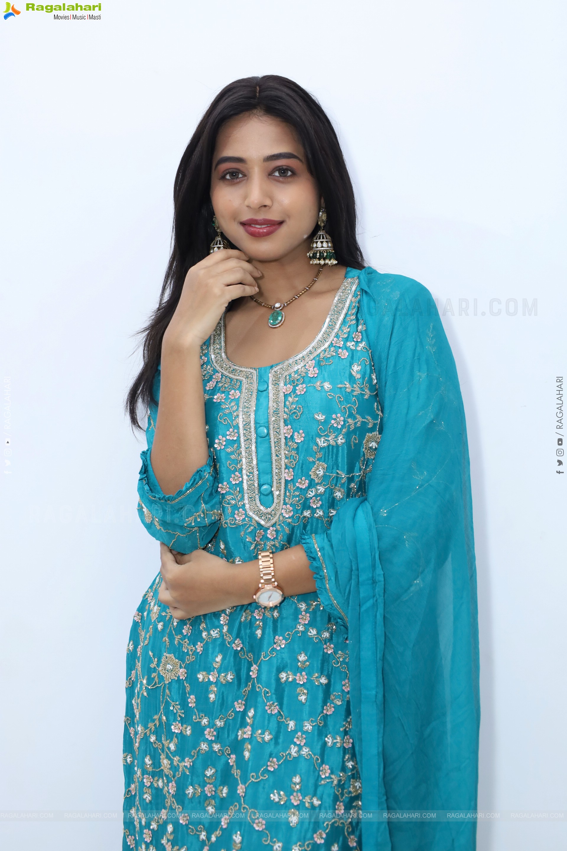 Rittika Chakraborty in Navy Blue Churidar, HD Gallery