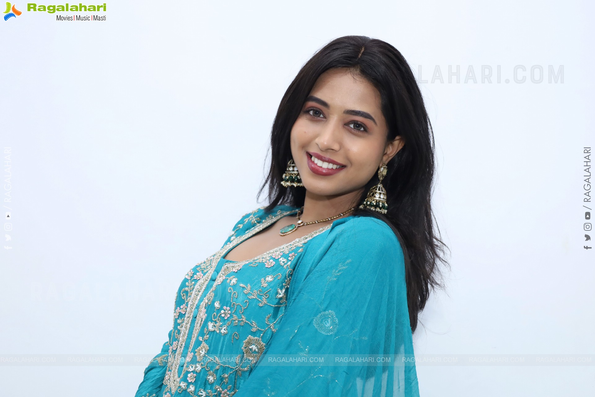 Rittika Chakraborty in Navy Blue Churidar, HD Gallery