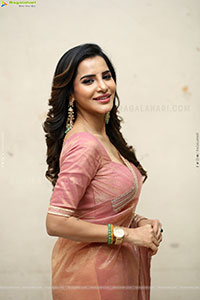 Ashu Reddy Beautiful stills in Saree, HD Gallery