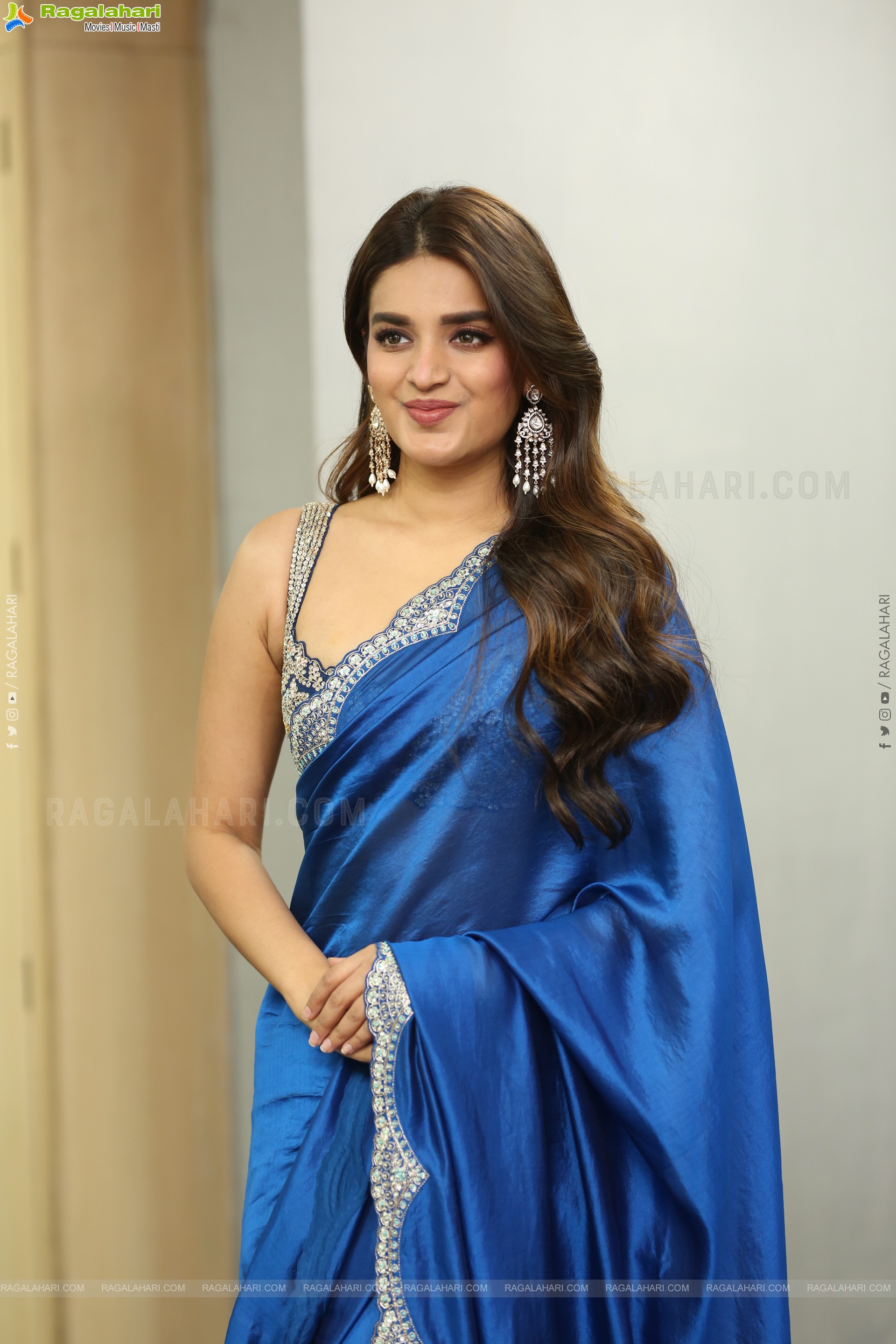 Nidhhi Agerwal at The Rajasaab Movie Success Meet, HD Gallery