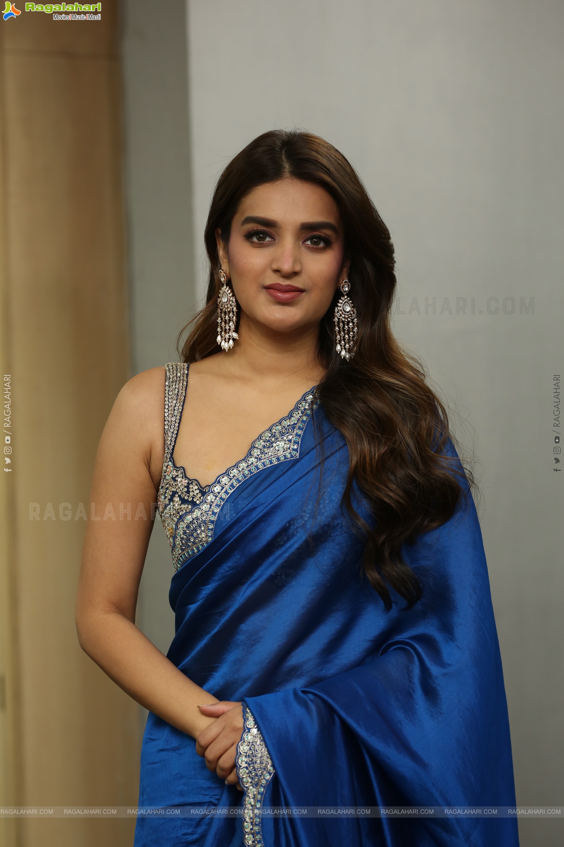 Nidhhi Agerwal at The Rajasaab Movie Success Meet, HD Gallery