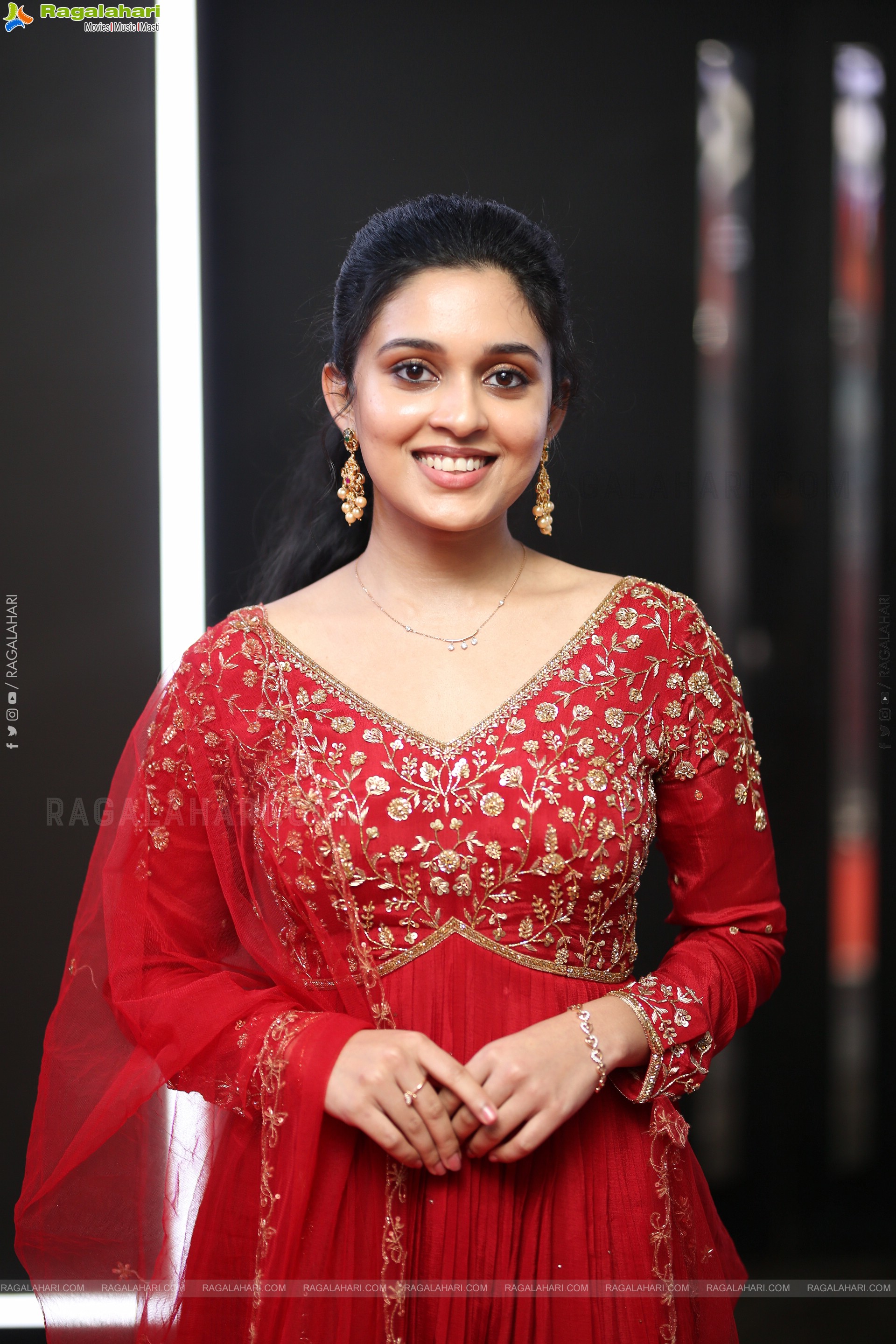 Nidhi Pradeep at Godari Gattupaina Movie Teaser Launch, HD Gallery