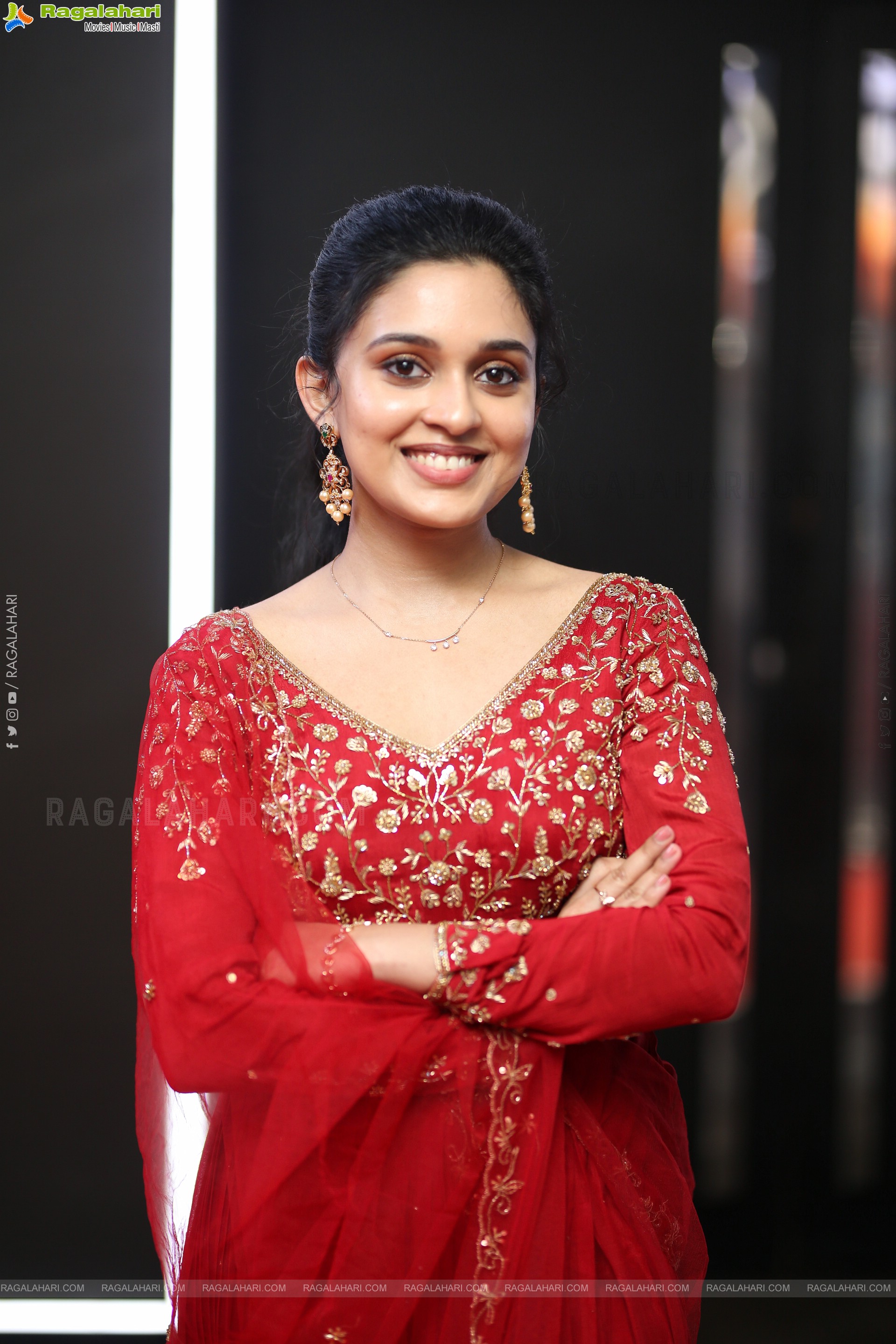 Nidhi Pradeep at Godari Gattupaina Movie Teaser Launch, HD Gallery