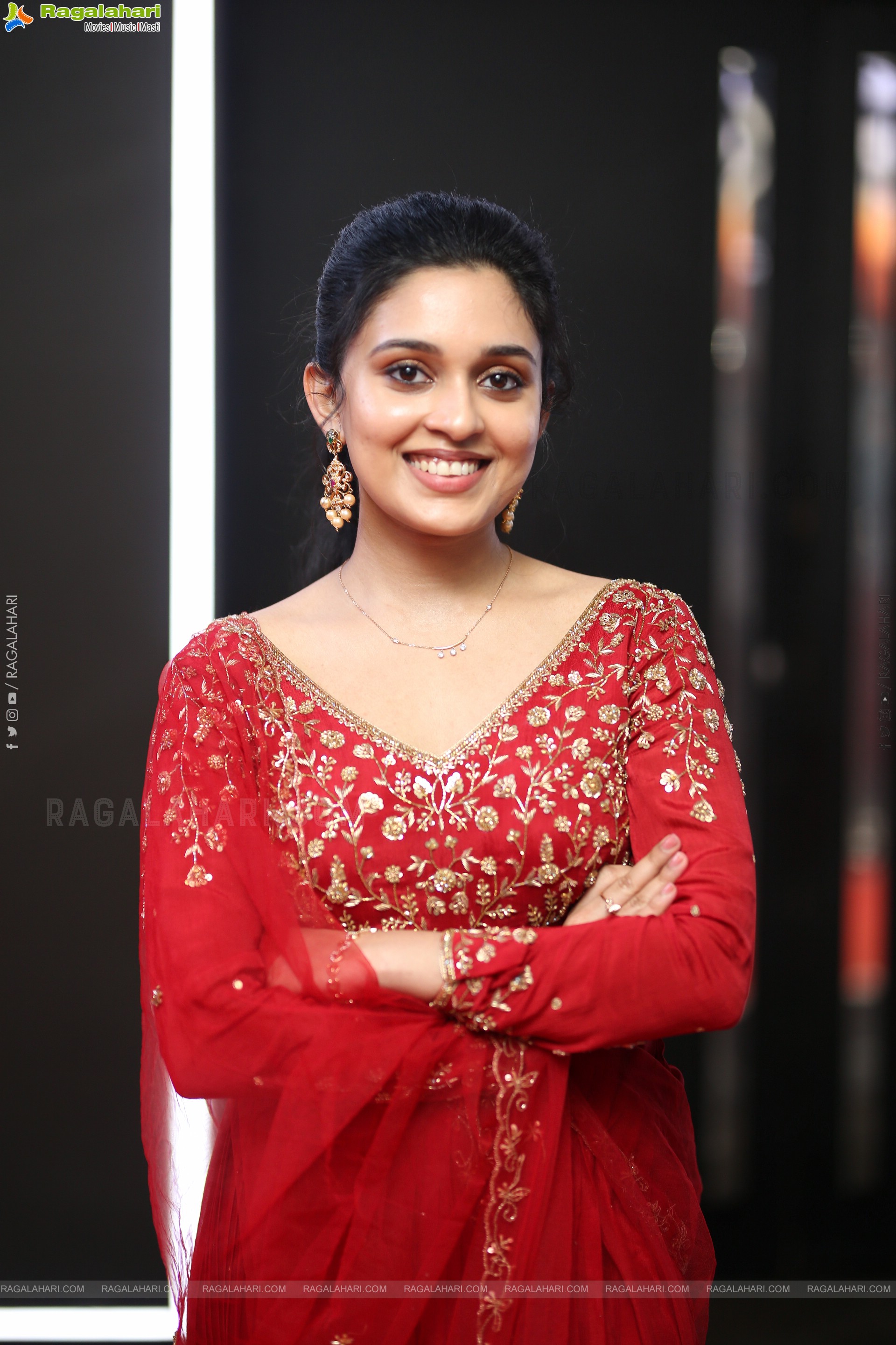 Nidhi Pradeep at Godari Gattupaina Movie Teaser Launch, HD Gallery