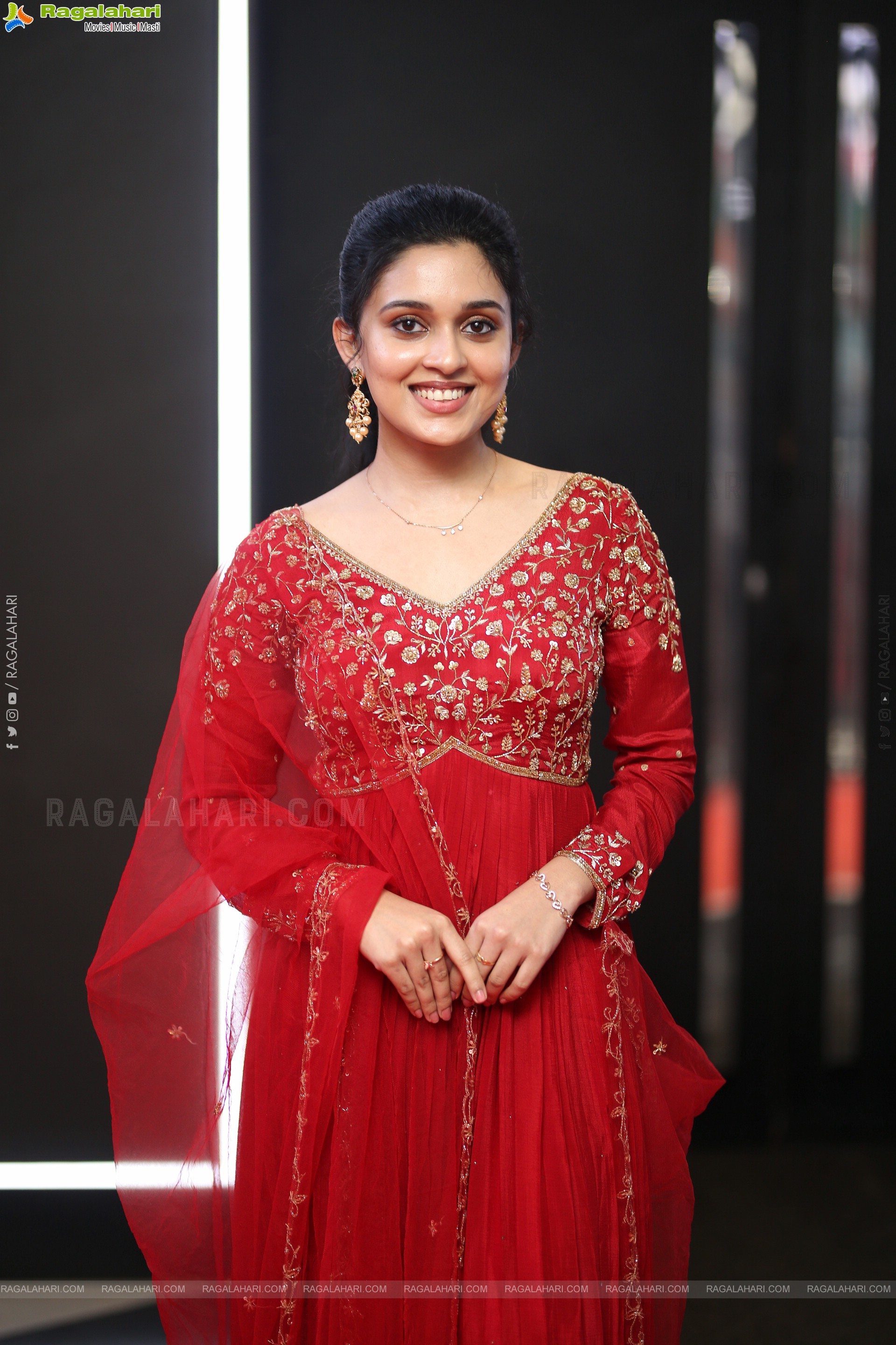 Nidhi Pradeep at Godari Gattupaina Movie Teaser Launch, HD Gallery