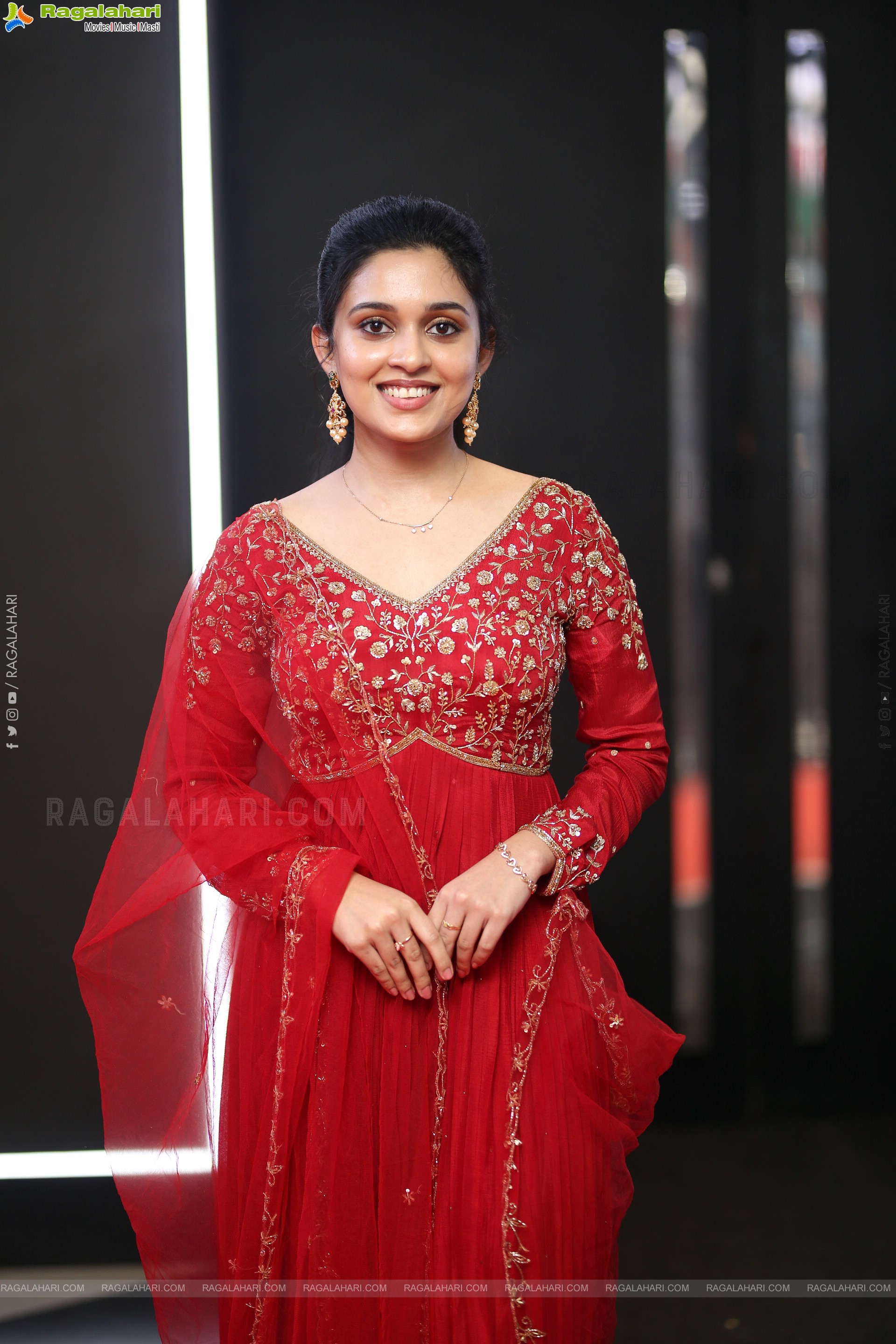 Nidhi Pradeep at Godari Gattupaina Movie Teaser Launch, HD Gallery