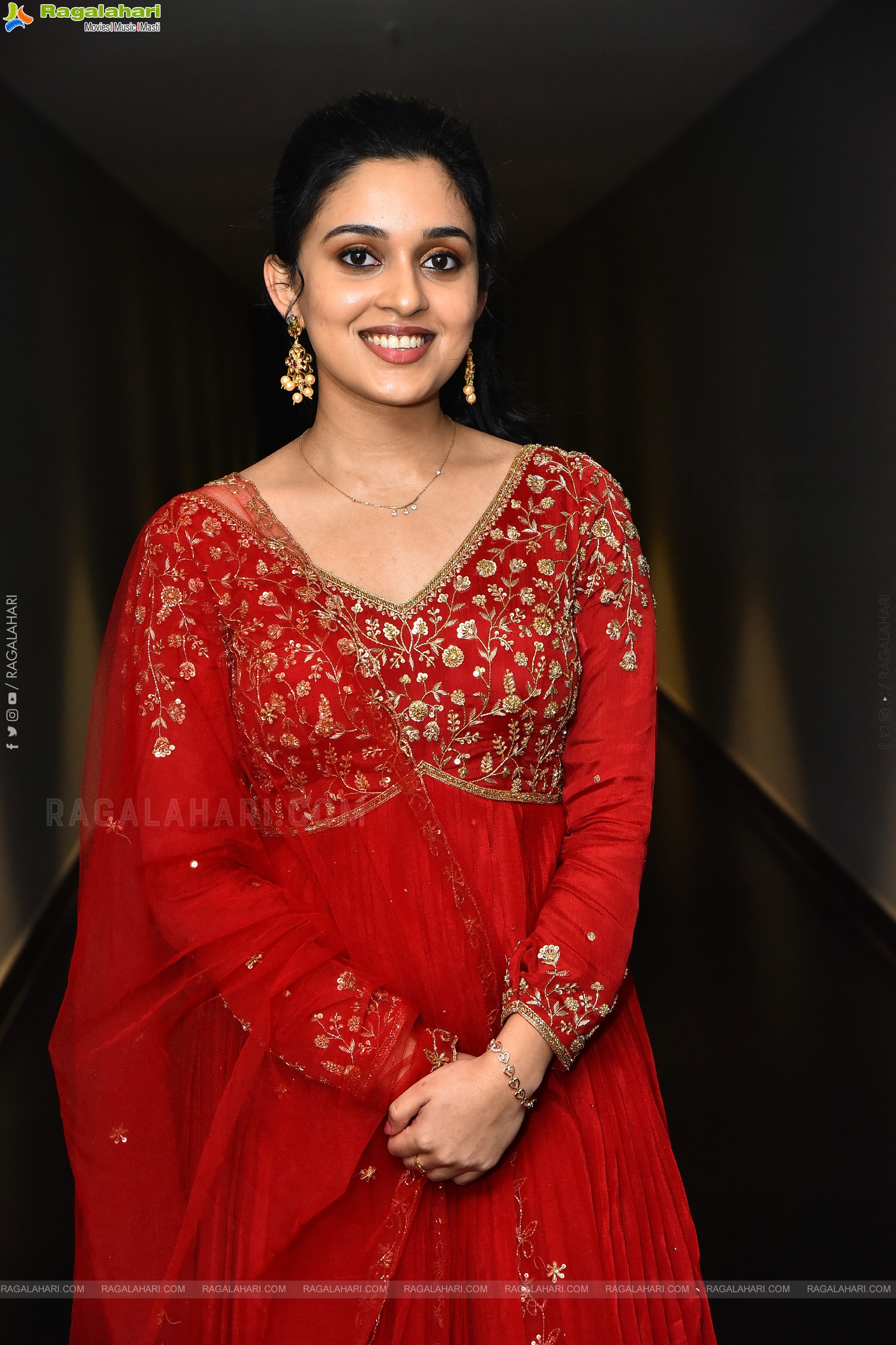 Nidhi Pradeep at Godari Gattupaina Movie Teaser Launch, HD Gallery