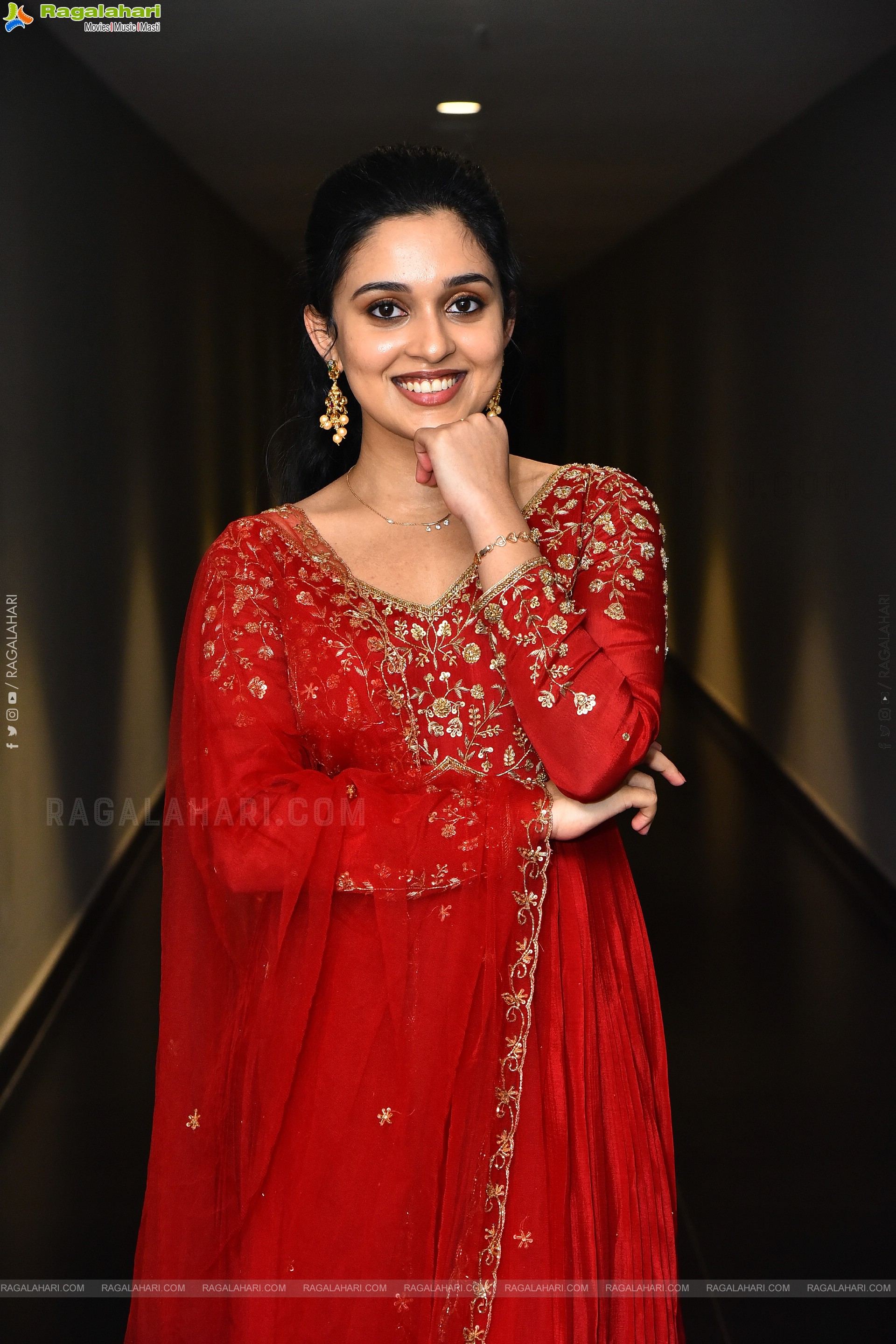 Nidhi Pradeep at Godari Gattupaina Movie Teaser Launch, HD Gallery