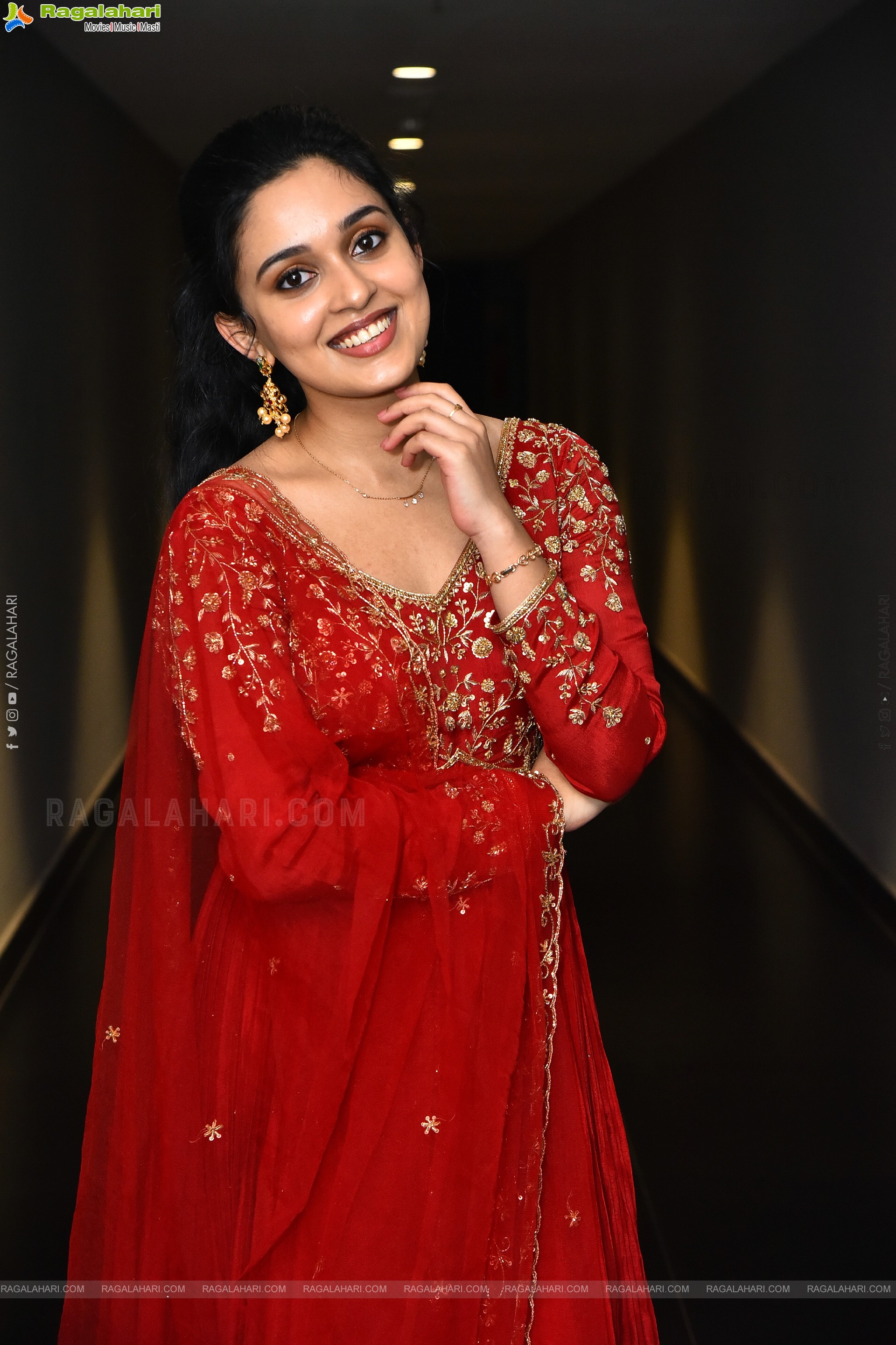 Nidhi Pradeep at Godari Gattupaina Movie Teaser Launch, HD Gallery