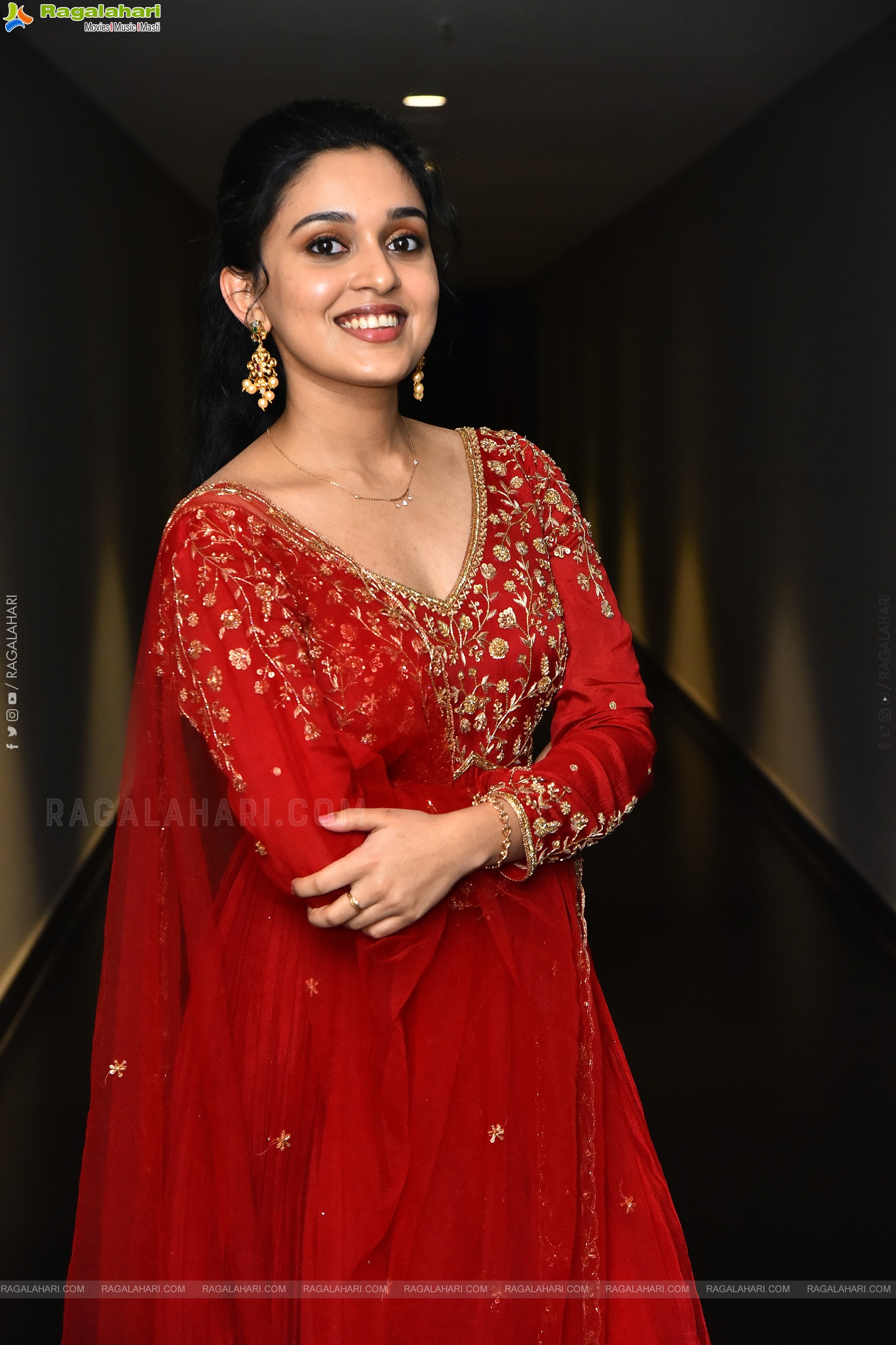 Nidhi Pradeep at Godari Gattupaina Movie Teaser Launch, HD Gallery