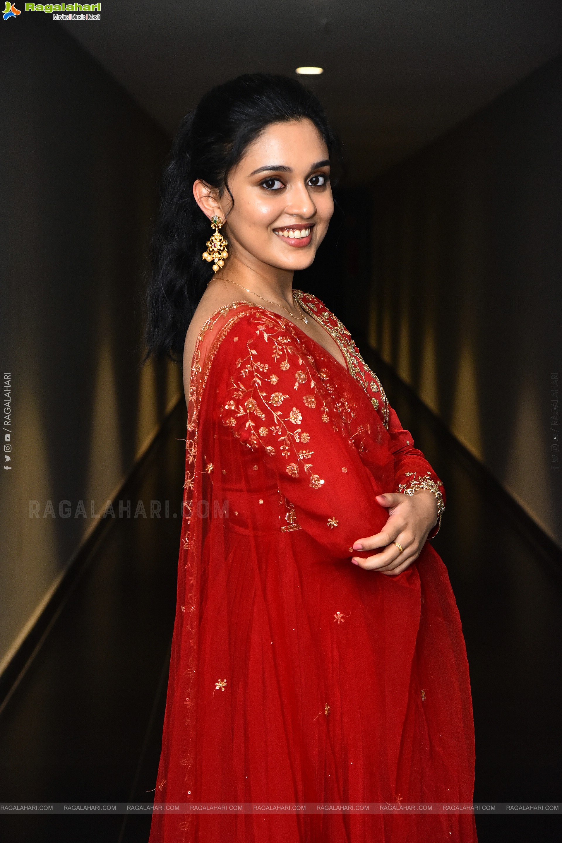 Nidhi Pradeep at Godari Gattupaina Movie Teaser Launch, HD Gallery