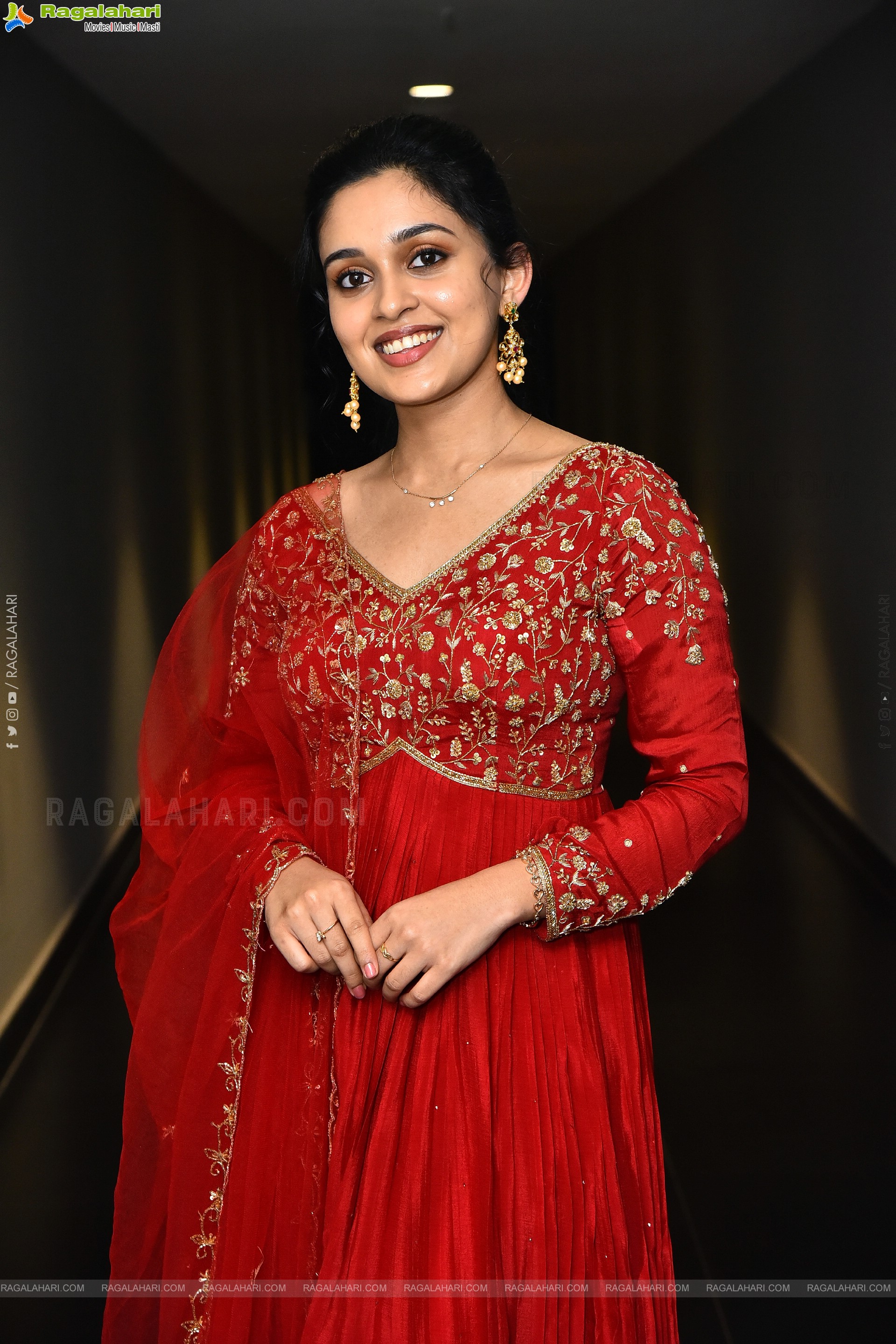 Nidhi Pradeep at Godari Gattupaina Movie Teaser Launch, HD Gallery