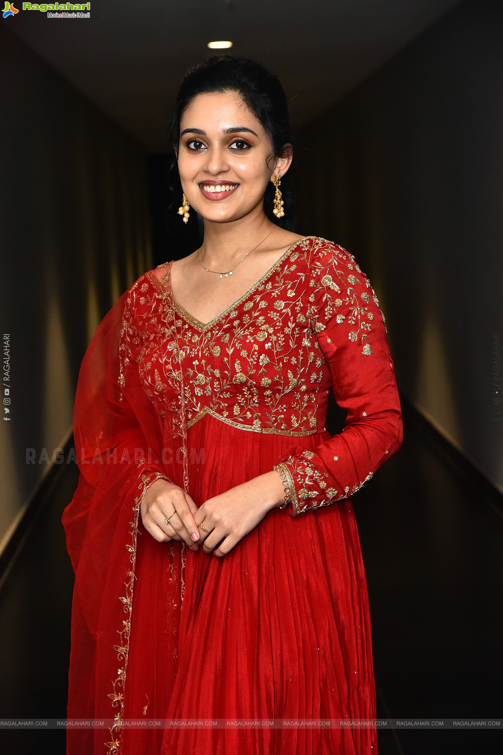 Nidhi Pradeep at Godari Gattupaina Movie Teaser Launch, HD Gallery