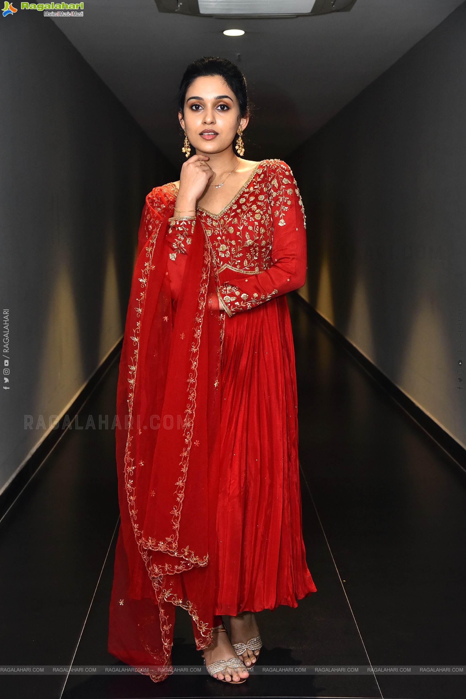 Nidhi Pradeep at Godari Gattupaina Movie Teaser Launch, HD Gallery