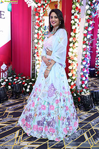 Nirupama stills in White Designer Lehenga Choli