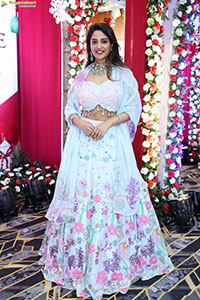 Nirupama stills in White Designer Lehenga Choli