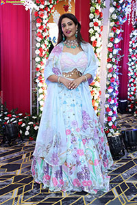 Nirupama stills in White Designer Lehenga Choli