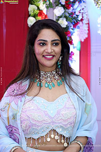 Nirupama stills in White Designer Lehenga Choli