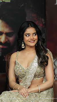 Riddhi Kumar at The Rajasaab Blockbuster Meet