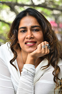 Sahithi Dasari at Trimukha Movie Press Meet