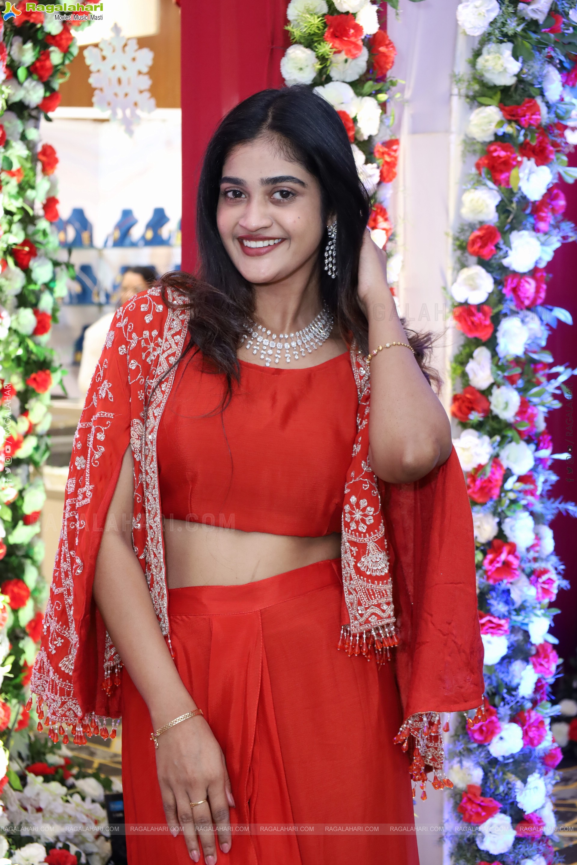 Sindhu Dunna in Orange Designer Dress, HD Gallery