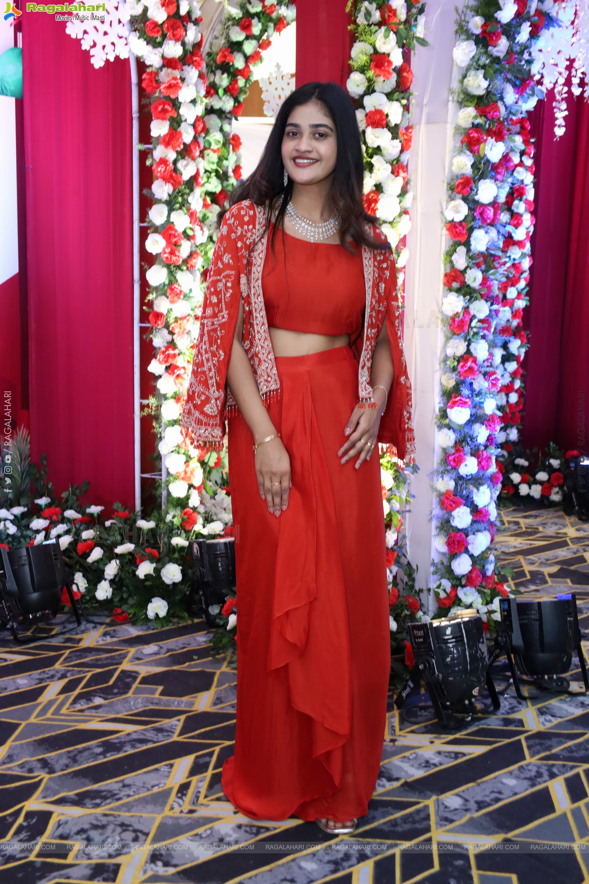 Sindhu Dunna in Orange Designer Dress, HD Gallery