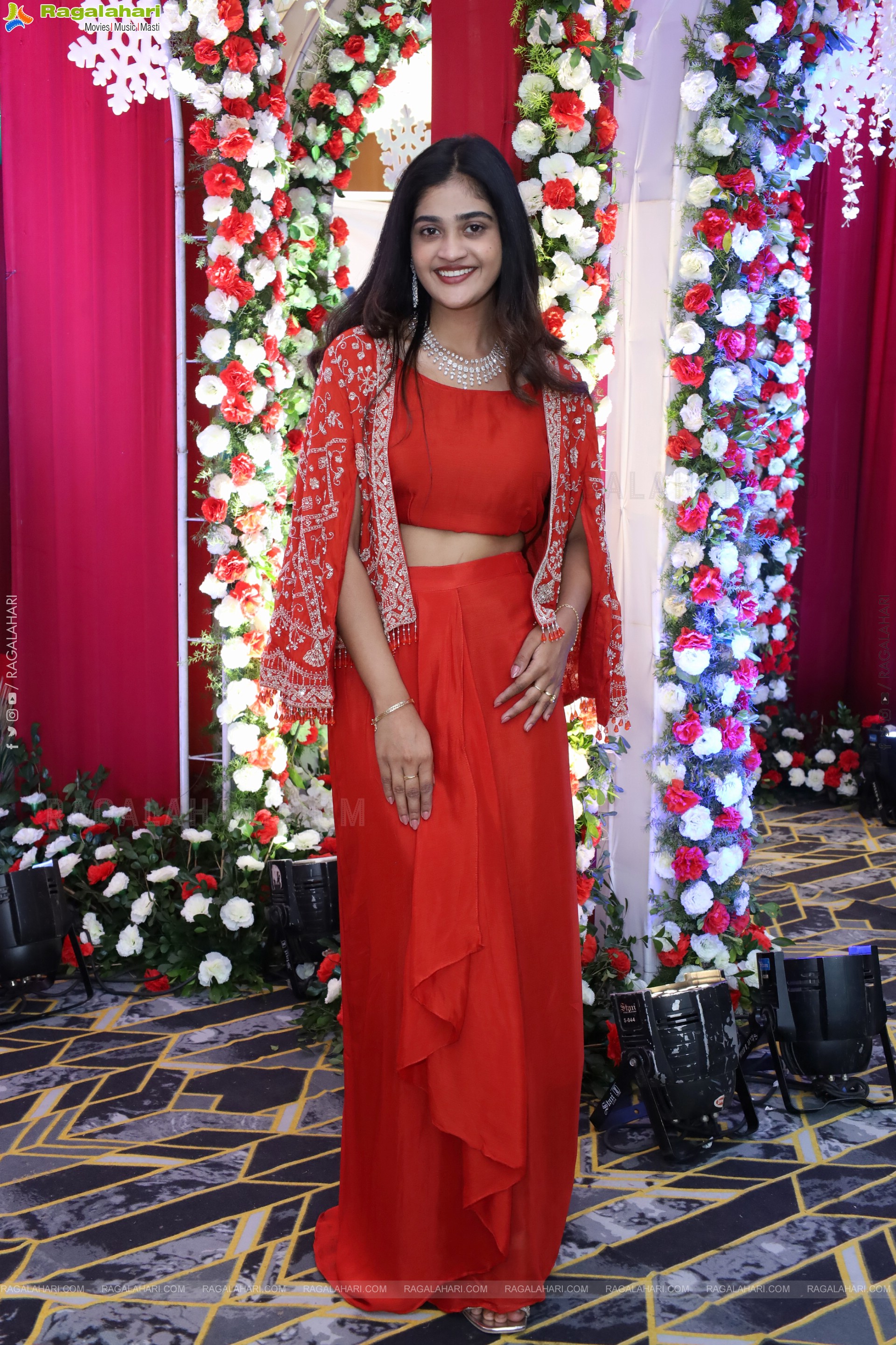 Sindhu Dunna in Orange Designer Dress, HD Gallery