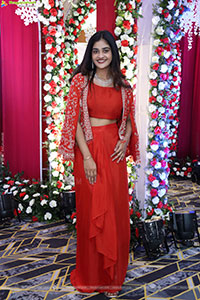 Sindhu Dunna in Orange Designer Dress, HD Gallery