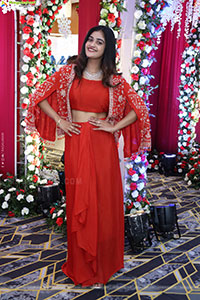 Sindhu Dunna in Orange Designer Dress, HD Gallery