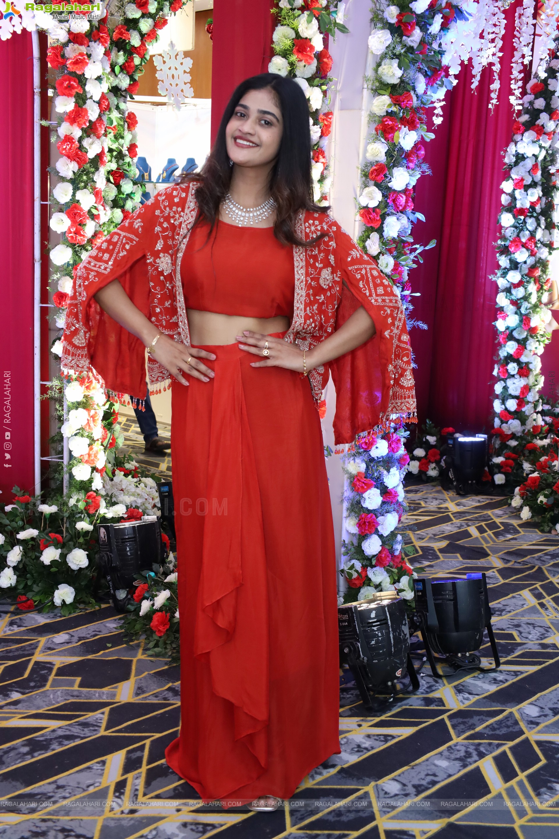 Sindhu Dunna in Orange Designer Dress, HD Gallery