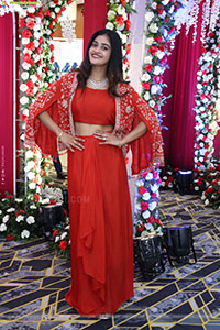 Sindhu Dunna in Orange Designer Dress, HD Gallery