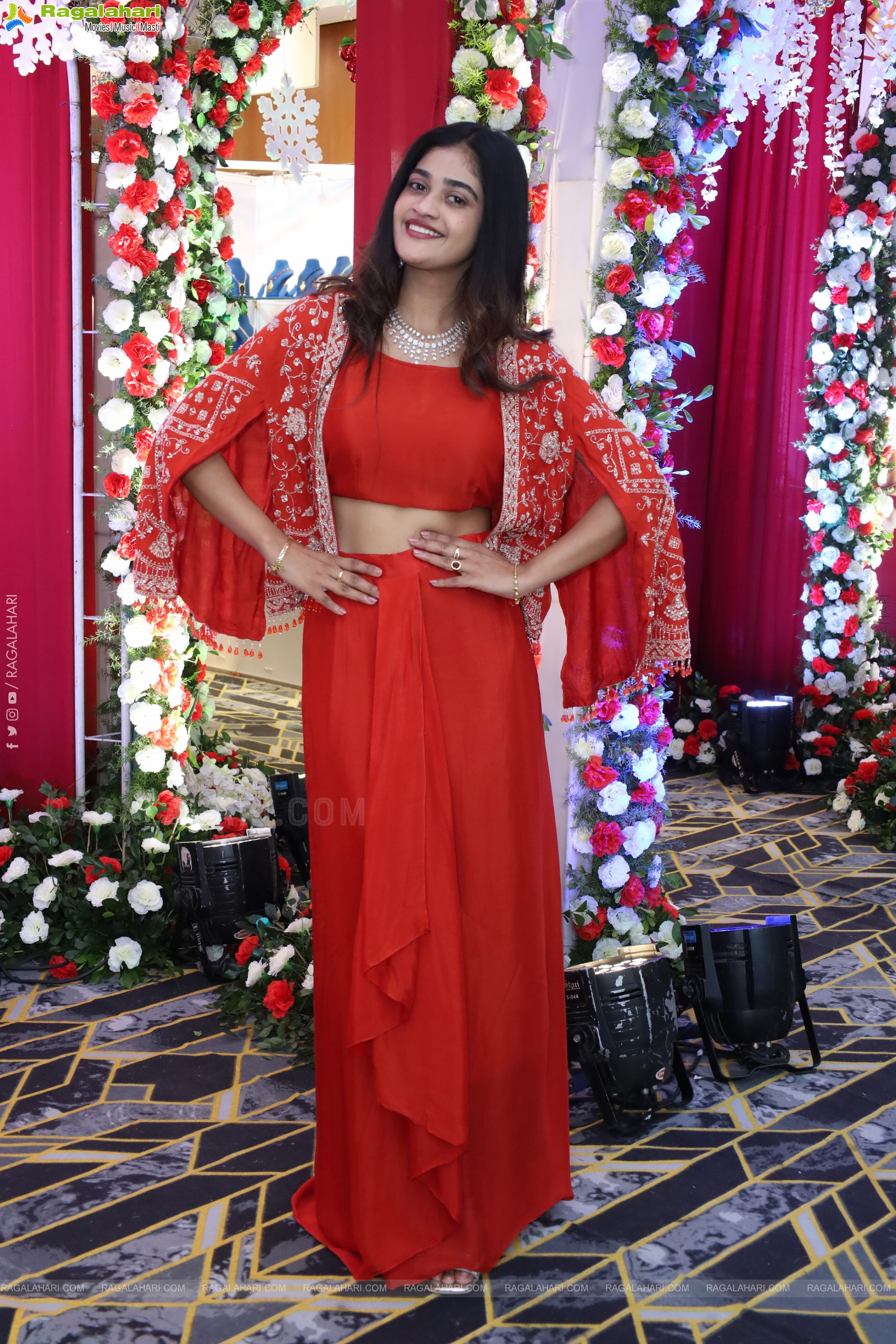 Sindhu Dunna in Orange Designer Dress, HD Gallery