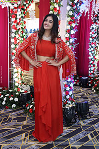 Sindhu Dunna in Orange Designer Dress, HD Gallery