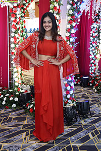 Sindhu Dunna in Orange Designer Dress, HD Gallery