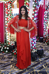 Sindhu Dunna in Orange Designer Dress, HD Gallery