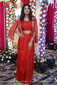 Sindhu Dunna in Orange Designer Dress, HD Gallery