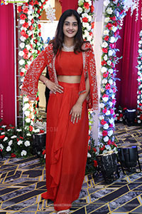 Sindhu Dunna in Orange Designer Dress, HD Gallery