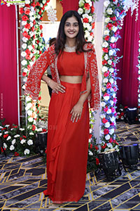 Sindhu Dunna in Orange Designer Dress, HD Gallery