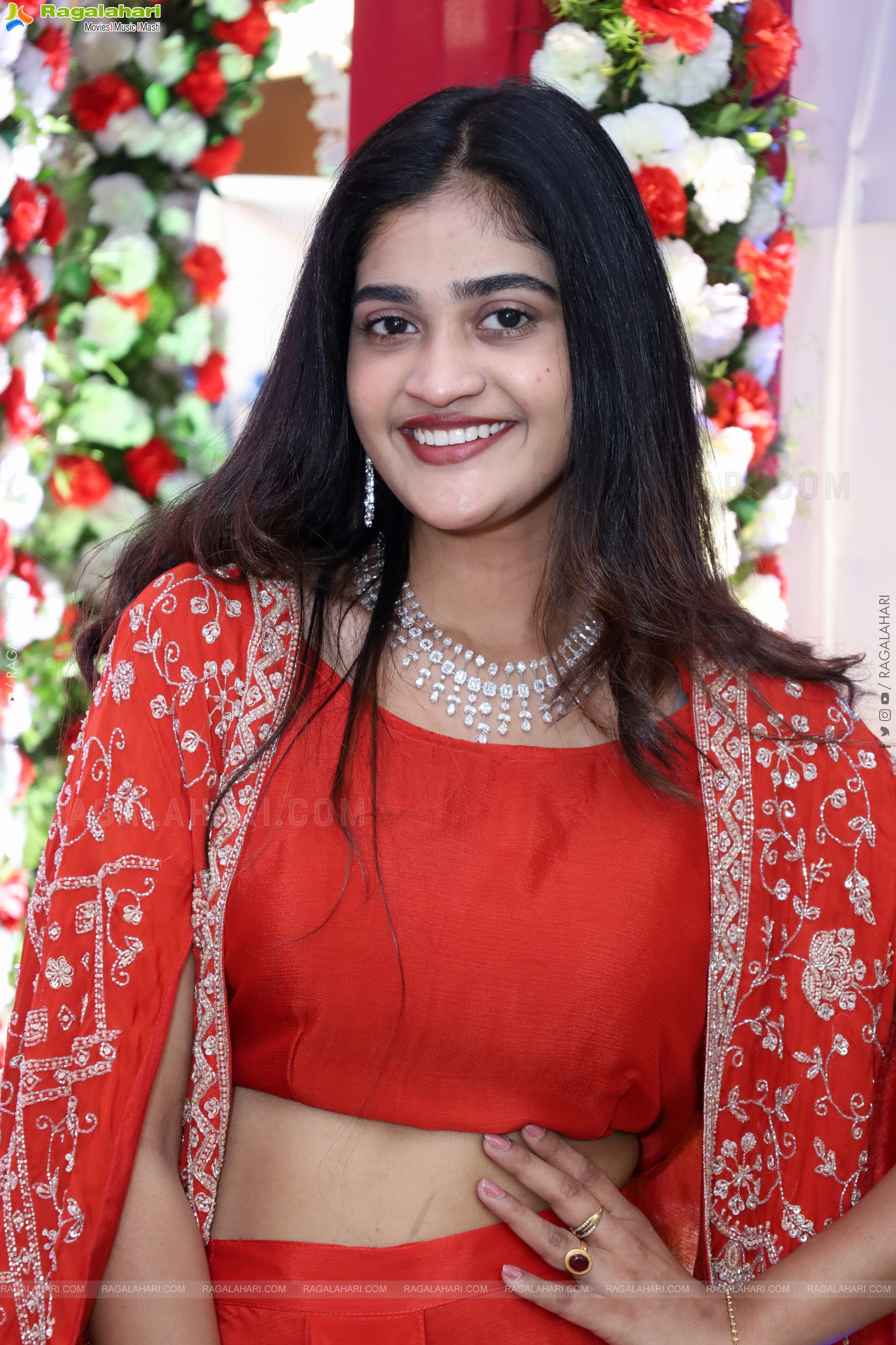 Sindhu Dunna in Orange Designer Dress, HD Gallery