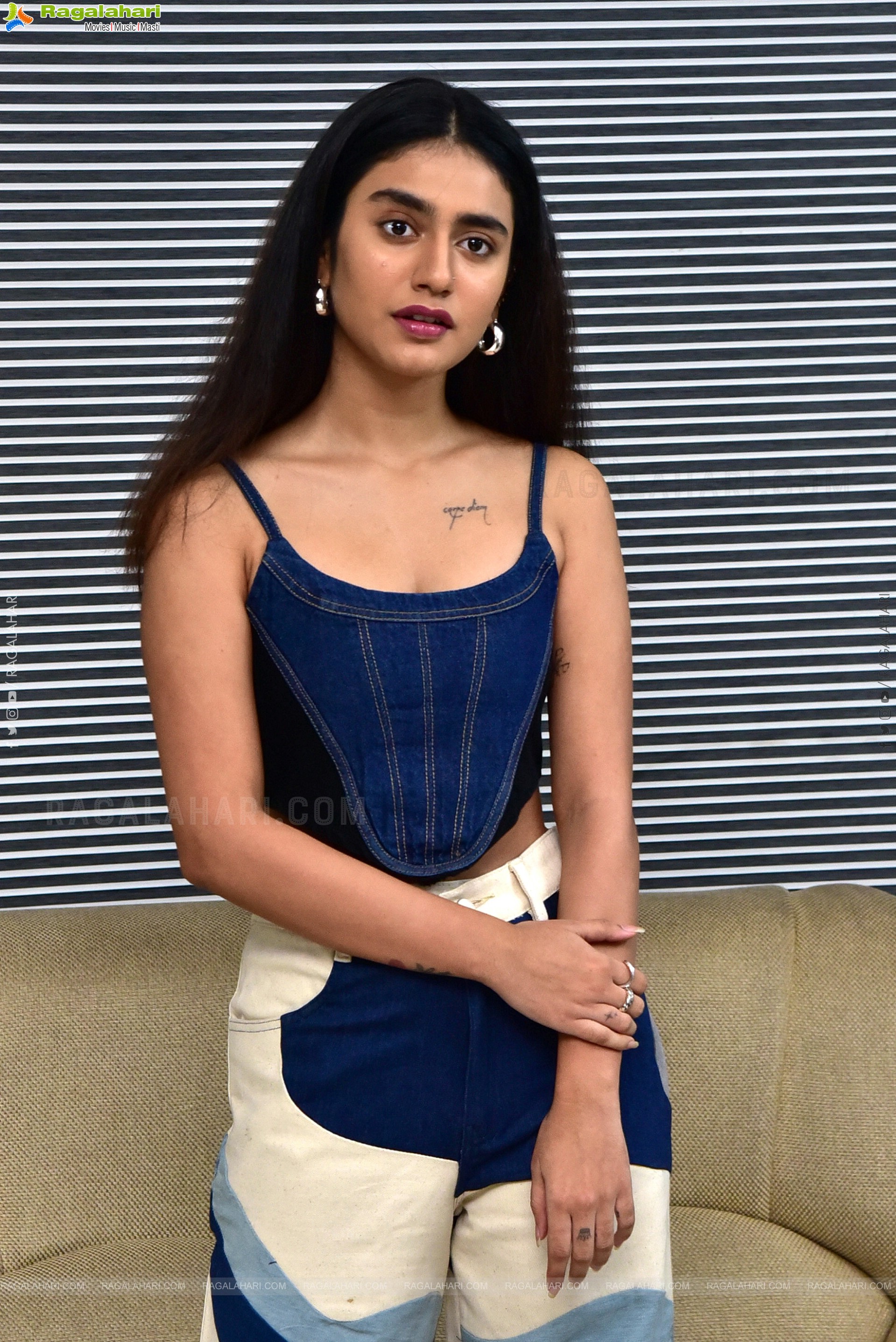 Heroine Priya Prakash Varrier at BRO Interview, HD Gallery